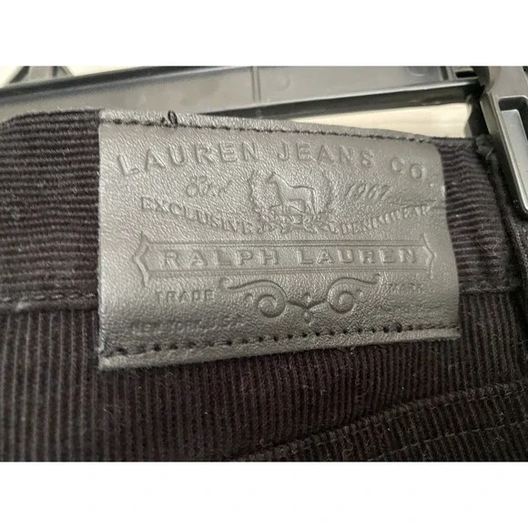 Great Pre-Owned Ralph Lauren corduroy Jean women SiZE‎ 8 Regular Color Black - Picture 3 of 7